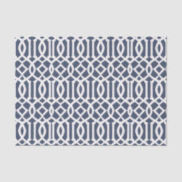 Marine-Blau-Kaisergitter-geometrisches Muster Seidenpapier