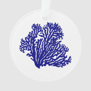 Marine-Blau-Küstendekor-Koralle Ornament