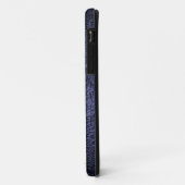 Marine-Blau-Leder-Blick iPhone 5 Fall Case-Mate iPhone Hülle (Hinten/Links)