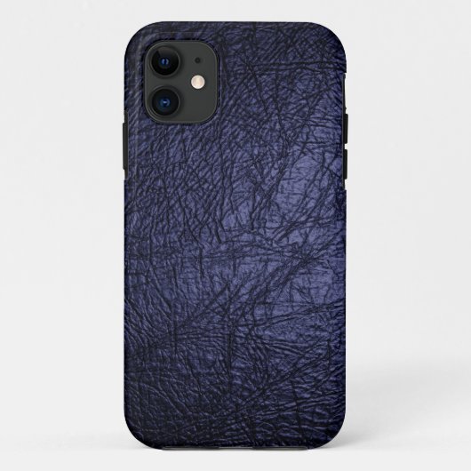 Marine-Blau-Leder-Blick iPhone 5 Fall Case-Mate iPhone Hülle (Rückseite)