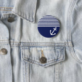 Marine-Blau-Liebe-Anker nautisch Button (Beispiel)