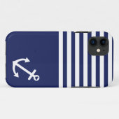 Marine-Blau-Liebe-Anker nautisch Case-Mate iPhone Hülle (Rückseite (Horizontal))