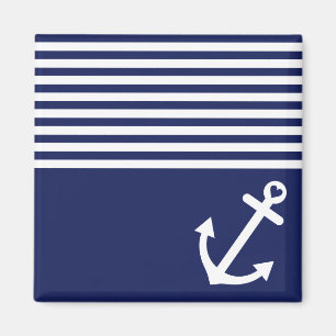 Marine-Blau-Liebe-Anker nautisch Magnet