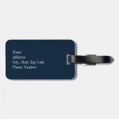 Marine-Blau-marokkanisches Muster mit grünem Gepäckanhänger (Rückseite horizontal)