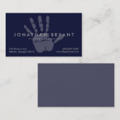 Marine-Blau-Massage-Therapeut-Visitenkarte Visitenkarte (Vorne/Hinten)