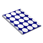 Marine-Blau mit großen weißen Tupfen Notizblock (Rechte Seite)