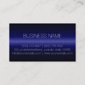 Marine-Blau-rostfreies Metallluxusmonogramm Visitenkarte (Rückseite)