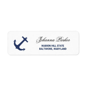 Marine-Blau-Seeanker-Babyparty