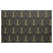 Marine-Blau-Seeanker der Initialen-| Stoff (Fat Quarter (45,7 x 55,9 cm))