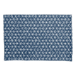Marine-Blau Shibori geometrischer Tessellation Kissenbezug