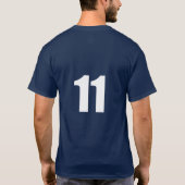 Marine-Blau-Shirt König-Arms T-Shirt (Rückseite)