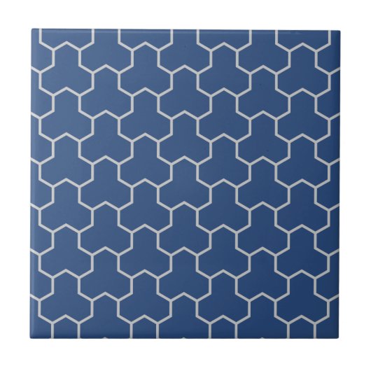 Marine-Blau Tri Hexe Fliese (Vorderseite)