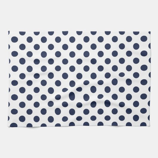 Marine-Blau-Tupfen Handtuch (Horizontal)