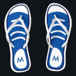 Marine-Blau-Turnschuh beschuht cooles lustiges Badesandalen<br><div class="desc">Dieser hübsche "coole und lustige Marine-Blau-Turnschuh-Schuh-alte Schulblick mit Ihren Monogrammen,  die einzigartiger Entwurf" Reinfall umdrehen,  ist bestimmt ein niedliches Geschenk für Sie oder Freunde in dieser Sommerperiode. 

 Mehr Entwürfe,  die Sie auch mögen können:</div>