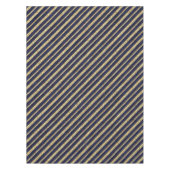 Marine-Blau- u. Golddiagonalstreifen Tischdecke (Vorderseite)