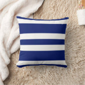 Marine-Blau-u. Weiß-Streifen-Couch-Kissen-Geschenk Kissen (Decke)