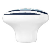 Marine-Blau-u. Weiß-Streifen mit hellblauem Keramikknauf (Seitenansicht)