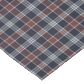 Marine-Blau und Burgunder kariert Tischdecke (Schrägansicht)