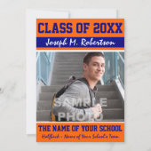 Marine-Blau und Einladung (Rückseite)