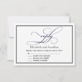 Marine-Blau-und Einladung (Vorderseite)