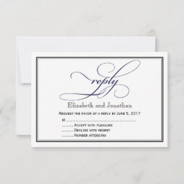 Marine-Blau-und Einladung