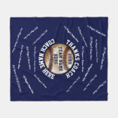 Marine-Blau-und Fleecedecke (Vorderseite (Horizontal))