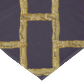 Marine-Blau und Goldziegelstein-Muster Tischdecke (Schrägansicht)
