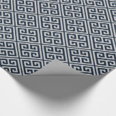 Marine-Blau und graues griechisches Geschenkpapier (Ecke)