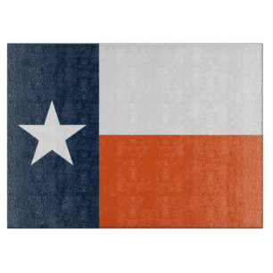 Marine-Blau und Orangen-Texas-Flagge Schneidebrett