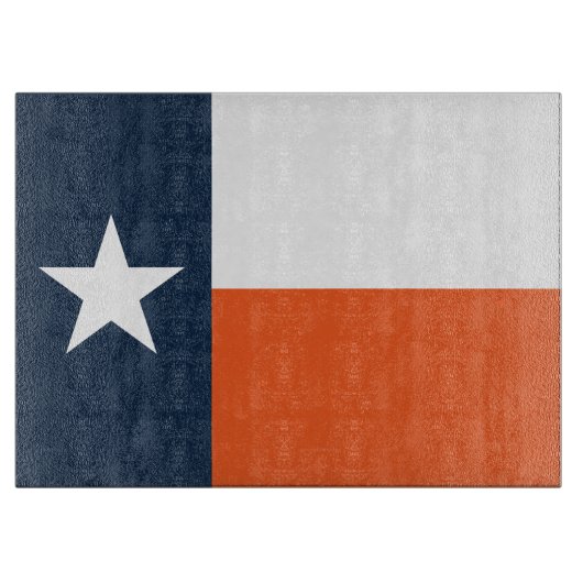 Marine-Blau und Orangen-Texas-Flagge Schneidebrett (Vorderseite)