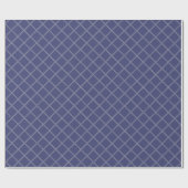 Marine-Blau und silbernes geometrisches Geschenkpapier (Flach)