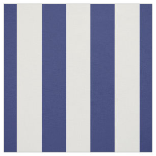 Marine-Blau und Weiß 1,5" Streifen-Muster Stoff