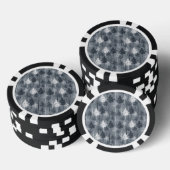 Marine-Blau-und Weiß-Bäume Pokerchips (Stapel)