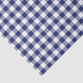 Marine-Blau-und Weiß-Gingham-Muster Seidenpapier (Ausschnitt)