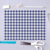 Marine-Blau-und Weiß-Gingham-Muster Seidenpapier (Handwerk)