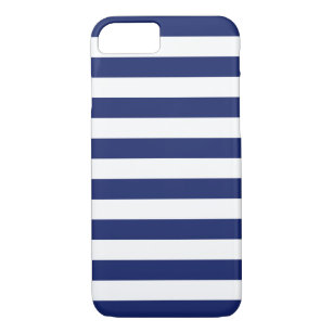 Marine-Blau-und Weiß-Streifen-Muster iPhone 8/7 Hülle