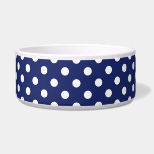 Marine-Blau-und Weiß-Tupfen-Muster Napf