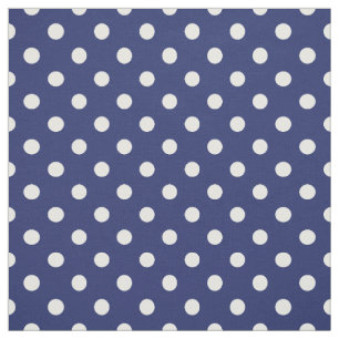 Marine-Blau-und Weiß-Tupfen-Muster Stoff