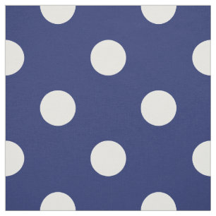 Marine-Blau-und Weiß-Tupfen-Muster Stoff