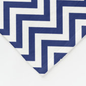 Marine-Blau-und Weiß-Zickzack-Streifen-Zickzack Fleecedecke (Ecke)