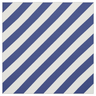 Marine-Blau-und weißesdiagonales Streifen-Muster Stoff