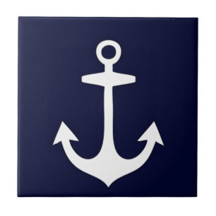 Marine-Blau-und weißesnautischinspiriertes Fliese