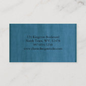 Marine-Blau-Visitenkarten Visitenkarte (Rückseite)