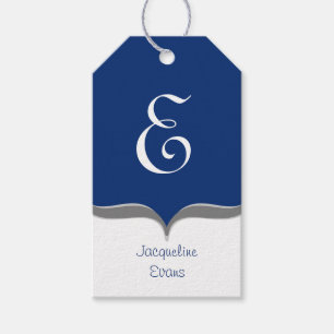 Marine-Blau-weiße graue Geschenkanhänger