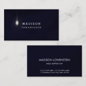 Marine-Blau-wunderliche Glühlampe modern Visitenkarte (Vorne/Hinten)