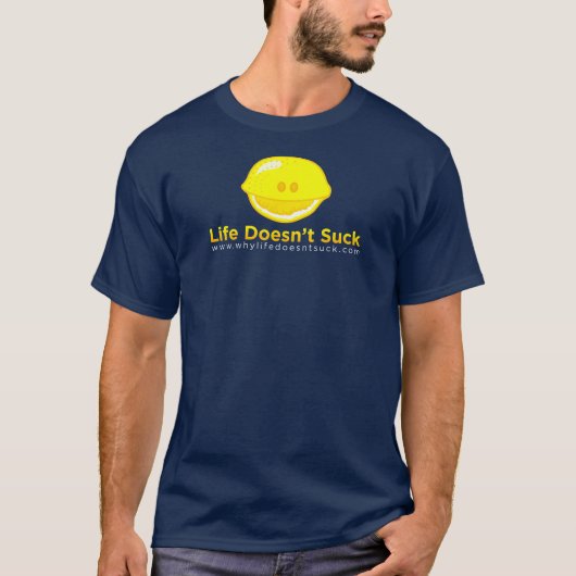 Marine-Blau-Zitronen-Shirt - Männer T-Shirt (Vorderseite)