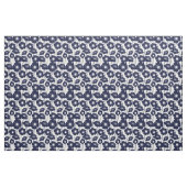 Marine-blaue Mohnblumen-Muster Stoff (Yard (91,4 cm))