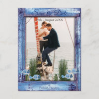 Marine - Blauer Texturierter Wald und Fisch Speich