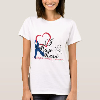 Marine-blaues Band-Chorea Huntington-Bewusstsein T-Shirt