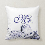 Marine-BlauSeashells Herr u. Frau Pillow Set von Kissen<br><div class="desc">Einfache künstlerische Marine-BlauSeashells,  die Herrn Pillow,  ein Set von zwei Wedding sind. Sehen Sie Frau hier:</div>